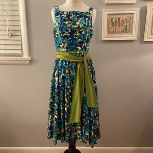 Pinupgirl Clothing Blue and Green Dress, size L